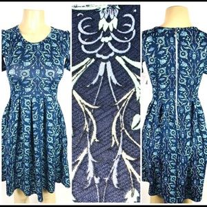 Lularoe Amelia Dress Sz xxS Short Sleeve Blue